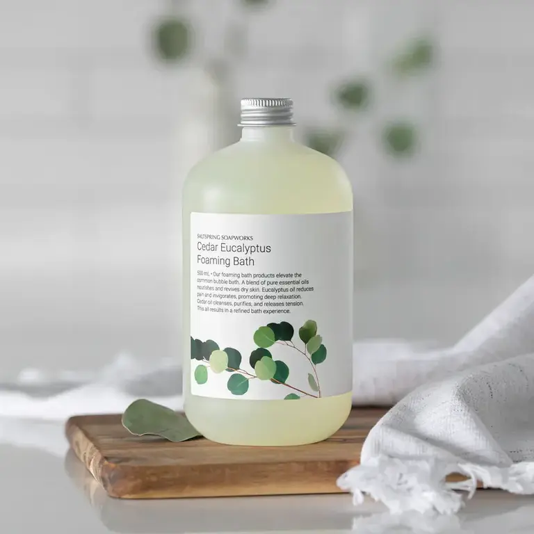 Saltspring Soapworks Cedar Eucalyptus Bubble Bath, 500ml