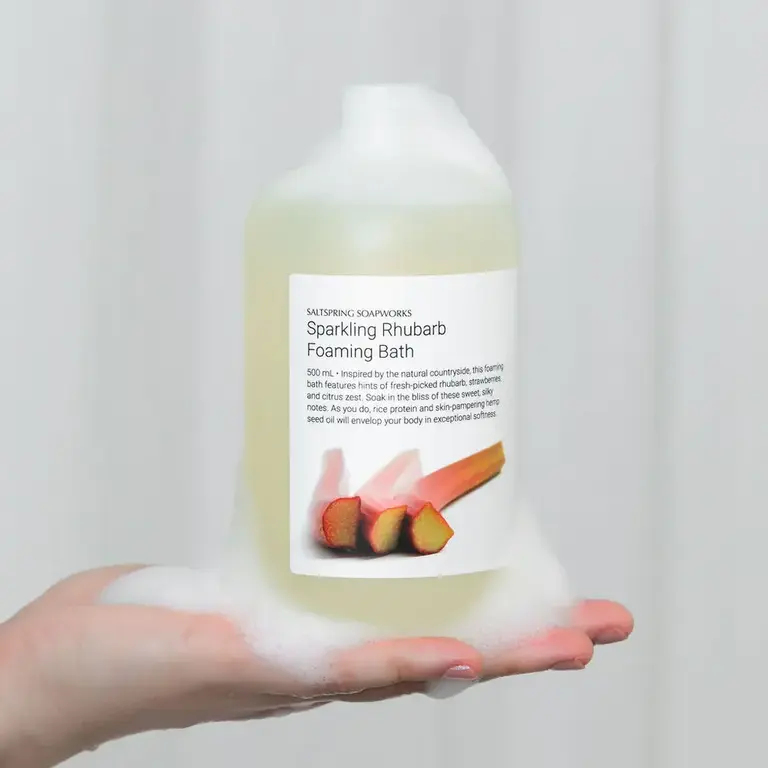 Saltspring Soapworks Sparkling Rhubarb Bubble Bath 500ml