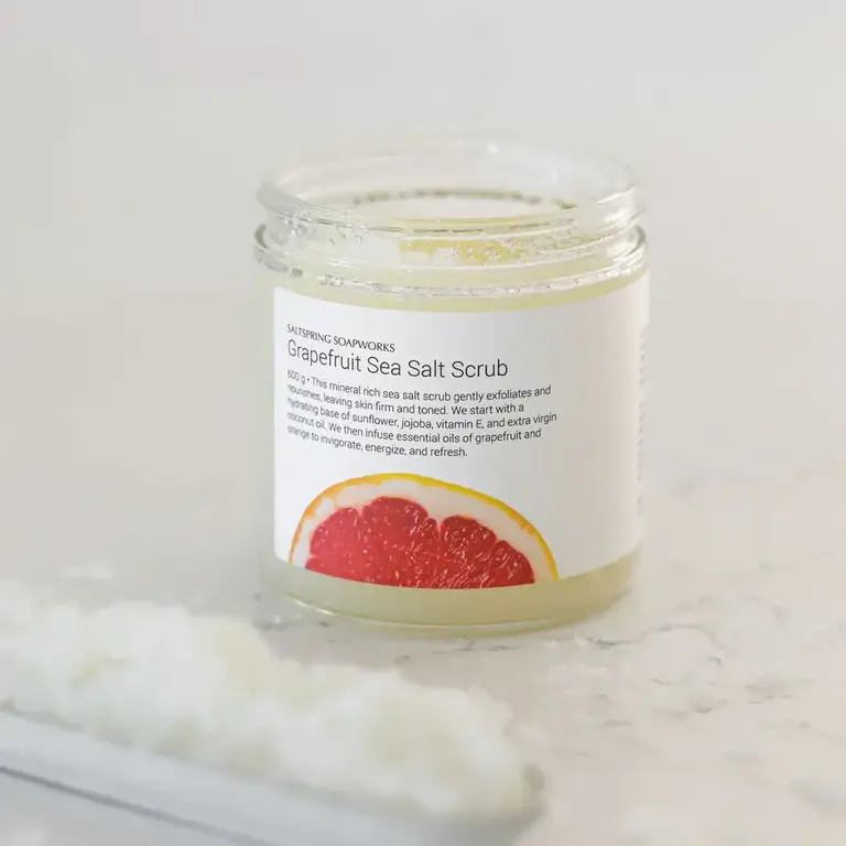 Saltspring Soapworks Grapefruit salt scrub by Saltspring Soapworks