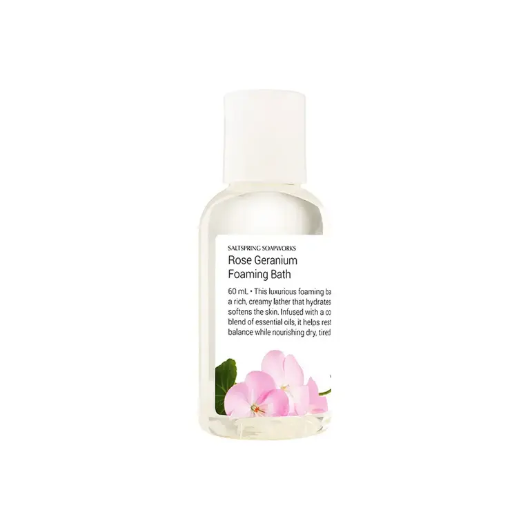 Saltspring Soapworks Rose Geranium Foaming bath 60ml