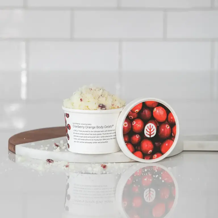 Saltspring Soapworks Cranberry Orange body gelato 240g