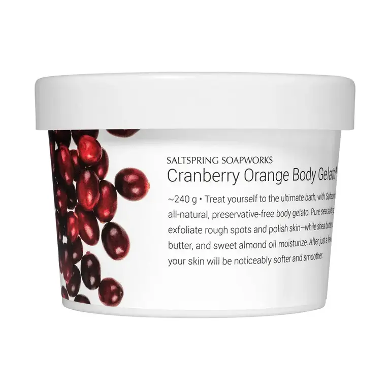 Saltspring Soapworks Cranberry Orange body gelato 240g