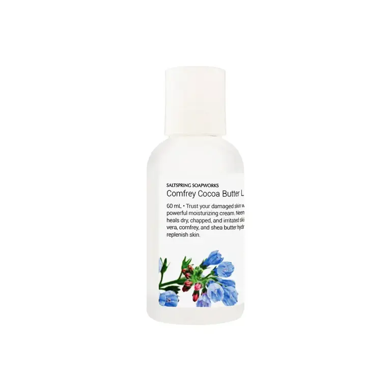 Saltspring Soapworks Comfrey cocoa butter lotion 60ml travel size
