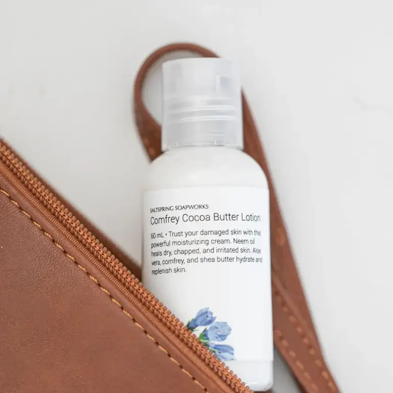 Saltspring Soapworks Comfrey cocoa butter lotion 60ml travel size