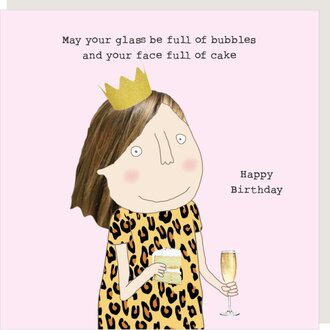 Rosie made a thing Card; May your glass be full of bubbles