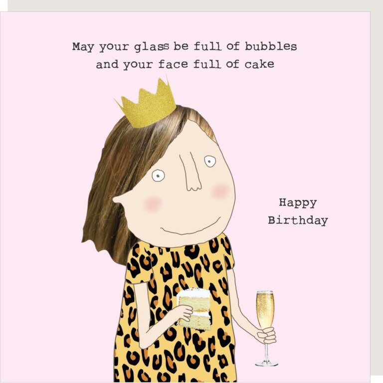 Rosie made a thing Card; May your glass be full of bubbles