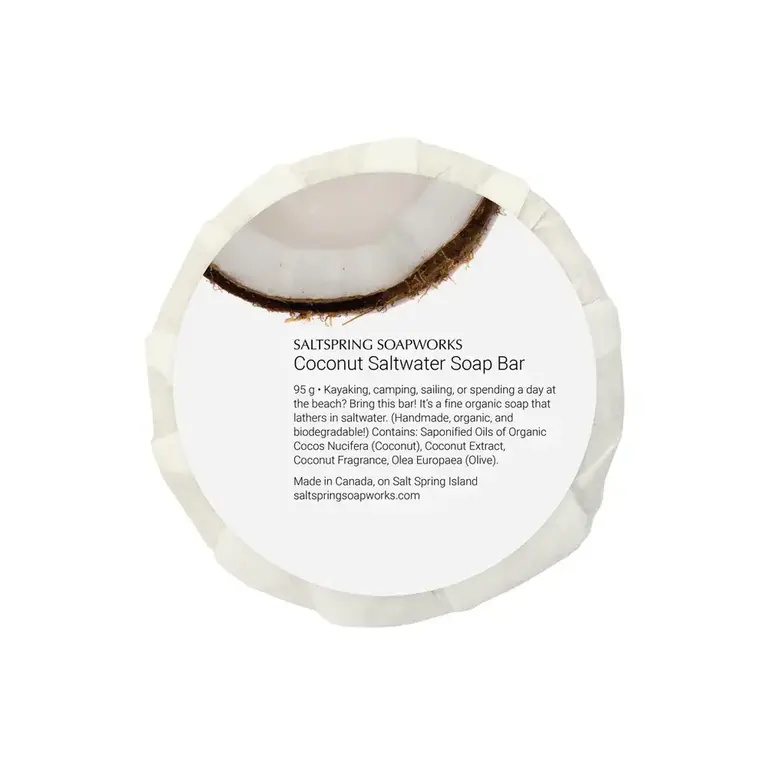 Saltspring Soapworks Coconut Saltwater Soap Bar 95g