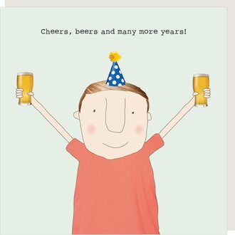 Rosie made a thing Card: Cheers, beers and many more years!