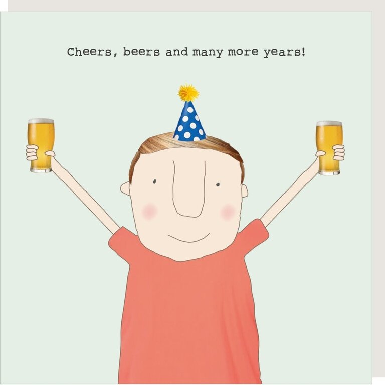 Rosie made a thing Card: Cheers, beers and many more years!
