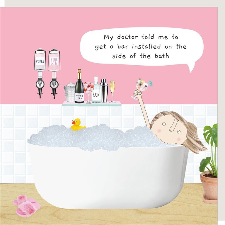 Rosie made a thing Card ~ My doctor told me to get a bar installed