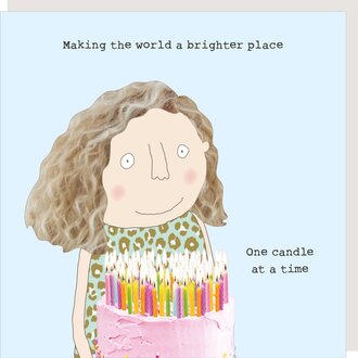 Rosie made a thing Card: Making the world a brighter place