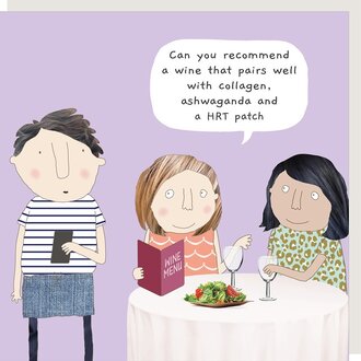 Rosie made a thing Card ~ Can you recommend a wine that pairs well