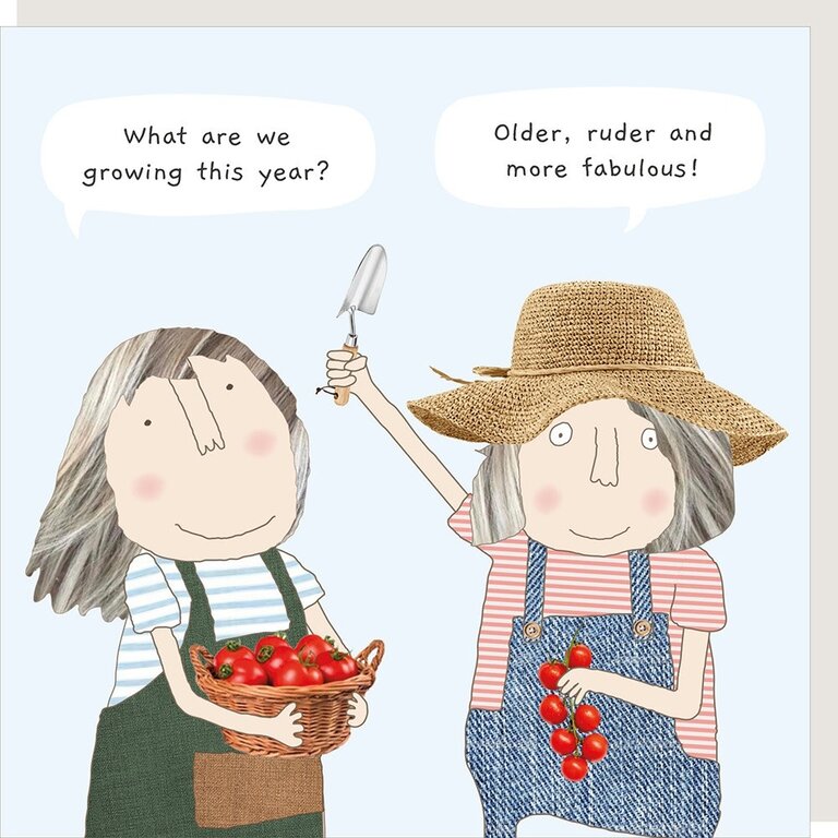 Rosie made a thing Card ~ What are we going to grown this year?