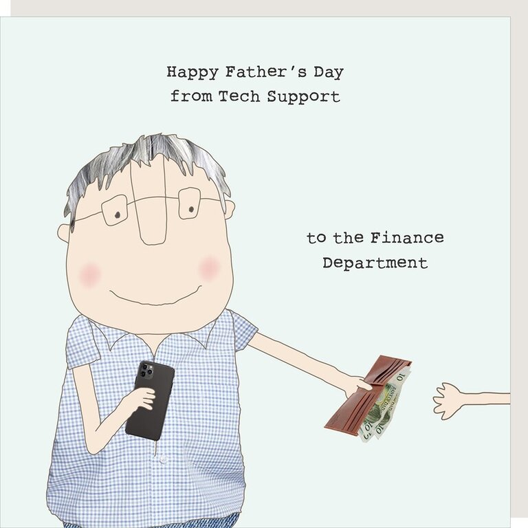 Rosie made a thing Card ~ Happy Father's Day from Tech Support