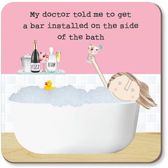 Rosie made a thing Coaster ~ My doctor told me to get a bar installed