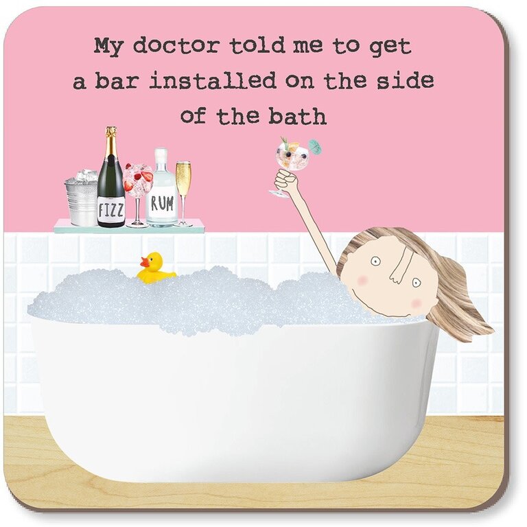 Rosie made a thing Coaster ~ My doctor told me to get a bar installed