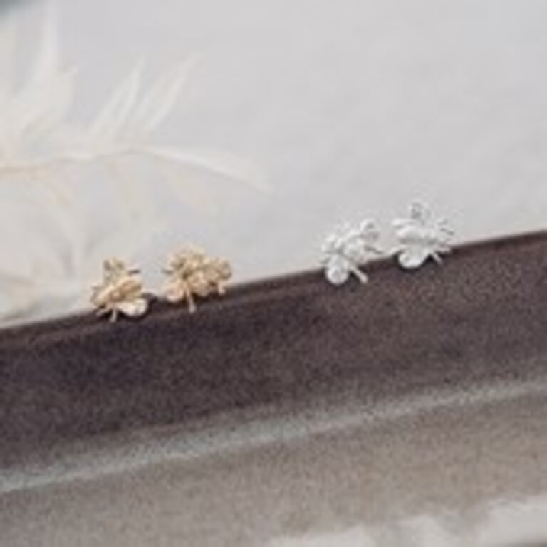 Glee Jewelry Silver plated Bumble studs