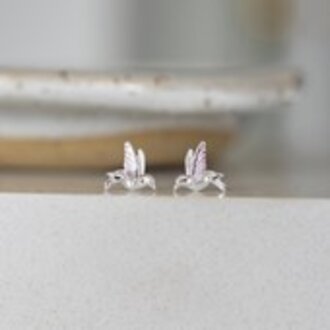 Glee Jewelry Silver plated Songbird studs