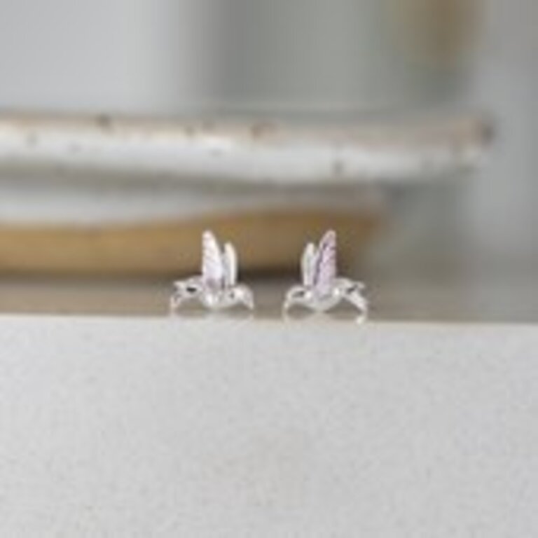 Glee Jewelry Silver plated Songbird studs