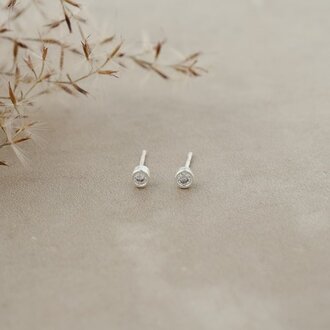 Glee Jewelry Silver plated Wink studs