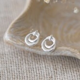 Glee Jewelry Silver plated Unity studs