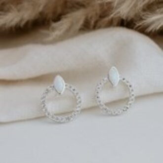 Glee Jewelry Silver plated Blanche studs