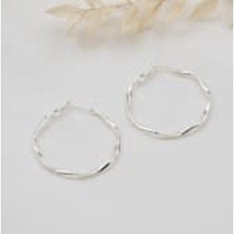 Glee Jewelry Silver plated Urban hoops