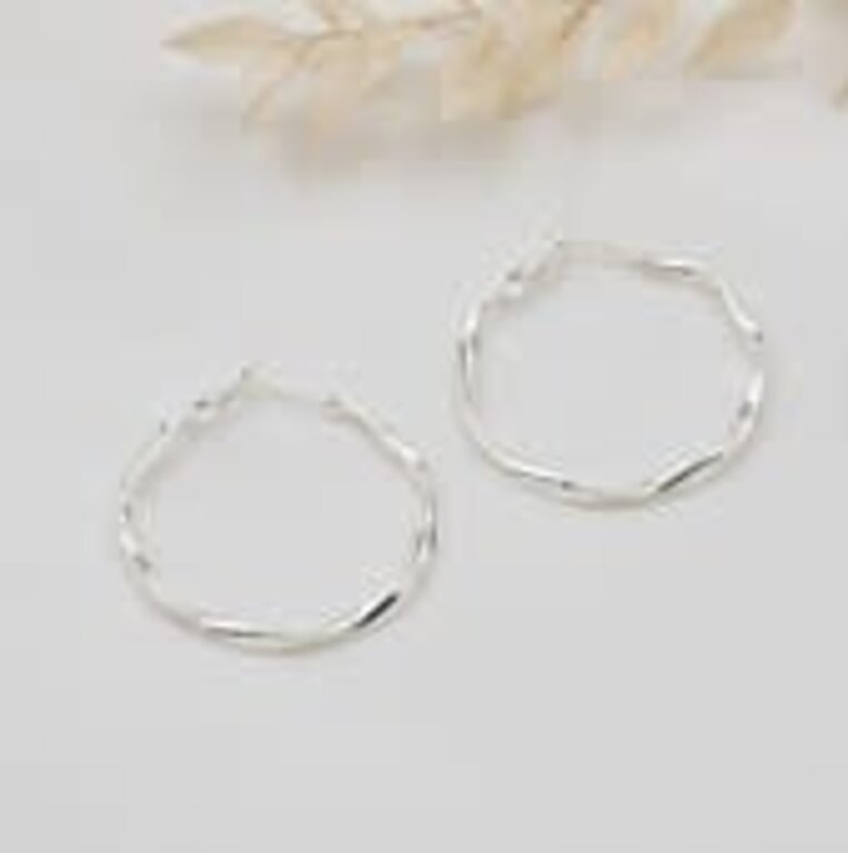 Glee Jewelry Silver plated Urban hoops