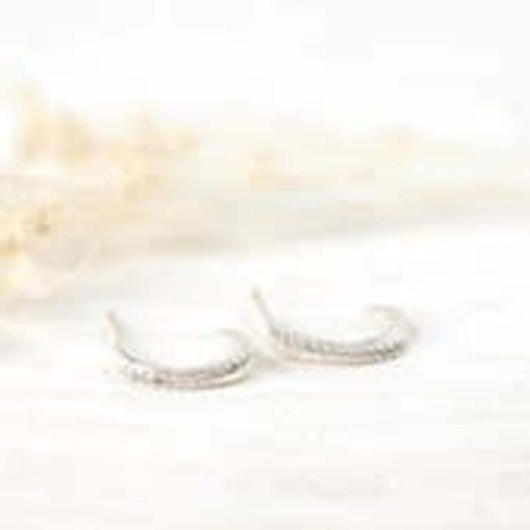 Glee Jewelry Silver plated tiny dancer hoops