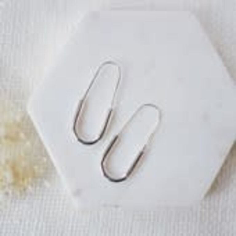 Glee Jewelry Silver plated Cleo hoops