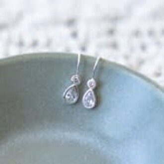Glee Jewelry Silver plated Aura earrings