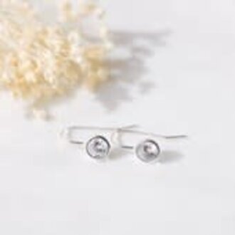 Glee Jewelry Silver plated Dazzle earrings, clear