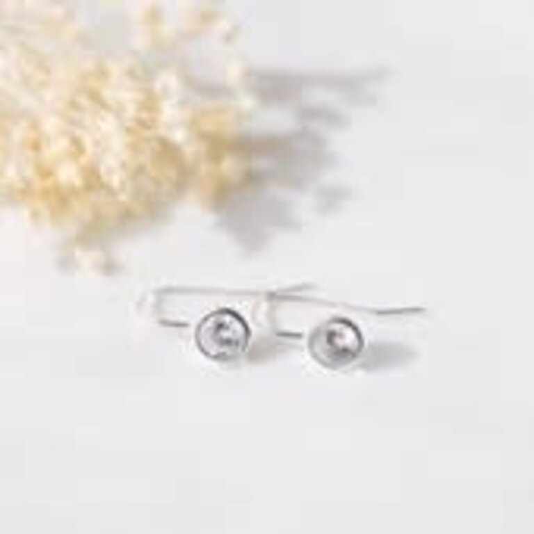 Glee Jewelry Silver plated Dazzle earrings, clear