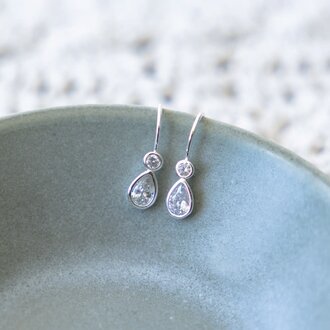 Glee Jewelry Silver plated Aura earrings