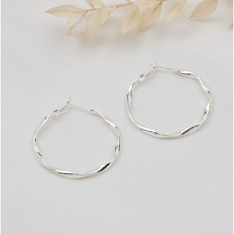 Glee Jewelry Silver plated Urban hoops