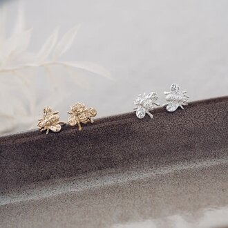 Glee Jewelry Silver plated Bumble studs