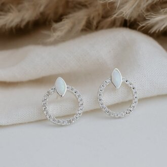Glee Jewelry Silver plated Blanche studs