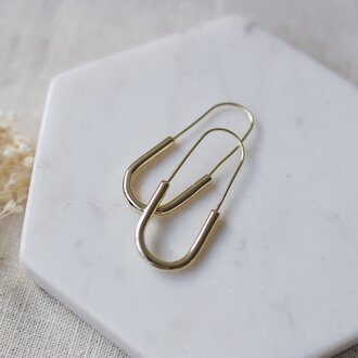 Glee Jewelry Gold plated Cleo hoops