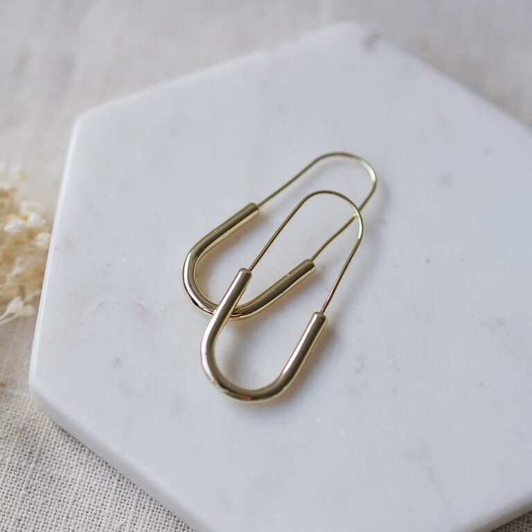 Glee Jewelry Gold plated Cleo hoops