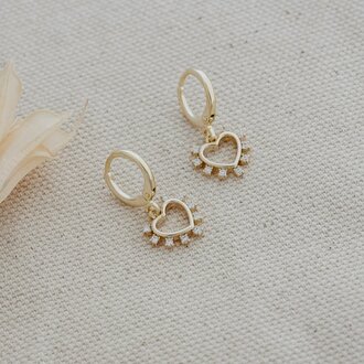 Glee Jewelry Gold plated I've got a crush hoops
