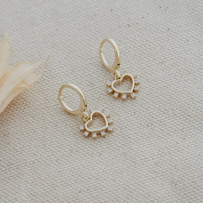 Glee Jewelry Gold plated I've got a crush hoops