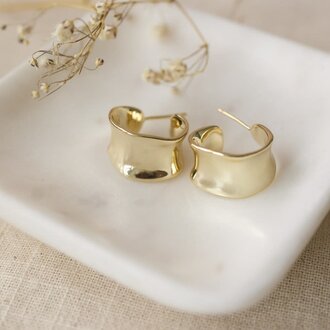 Glee Jewelry Gold plated Artsy Fartsy hoops