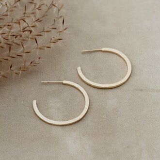 Glee Jewelry Gold plated Vista hoops