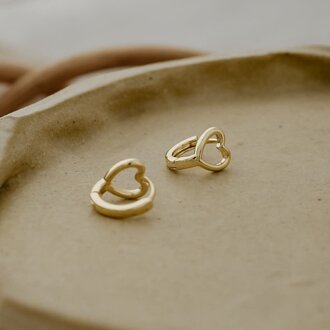 Glee Jewelry Gold plated Sweetheart hoops