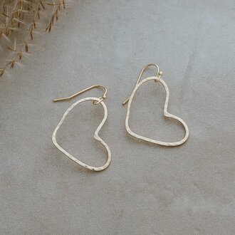 Glee Jewelry Gold plated Love earrings