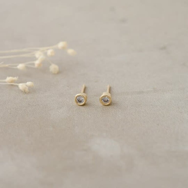 Glee Jewelry Gold plated Wink studs