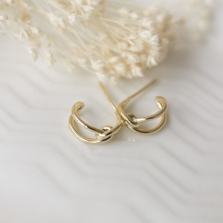 Glee Jewelry Gold plated Reign hoops