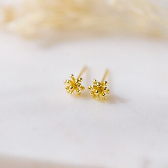 Glee Jewelry Gold plated Living Coral studs