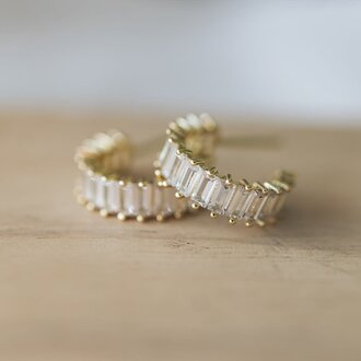 Glee Jewelry Gold plated Chara hoops