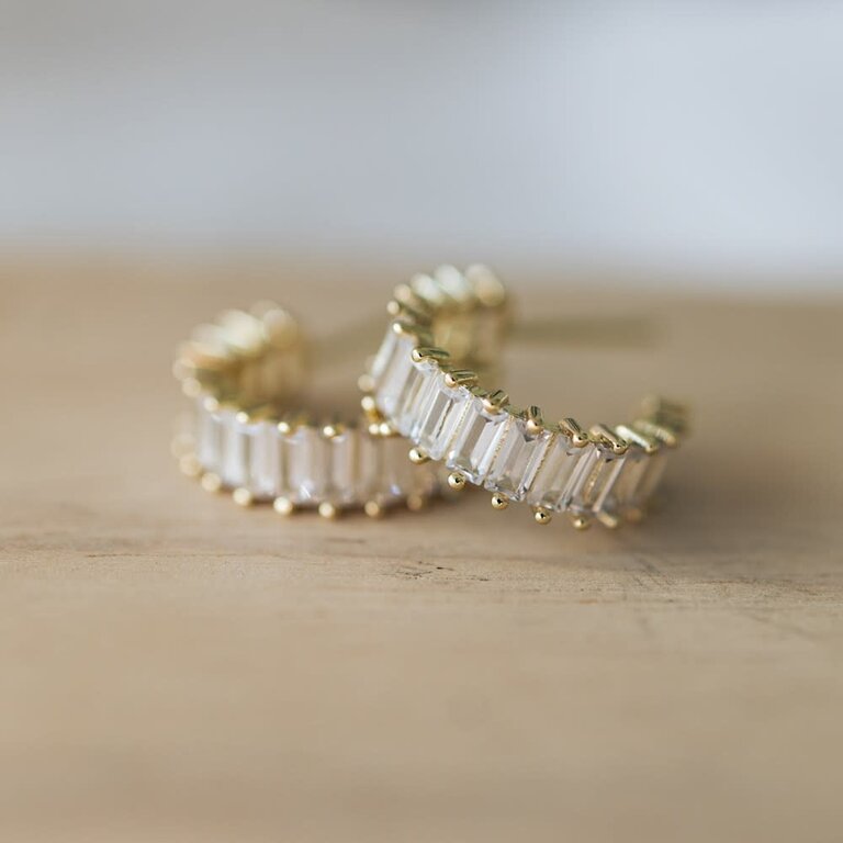 Glee Jewelry Gold plated Chara hoops